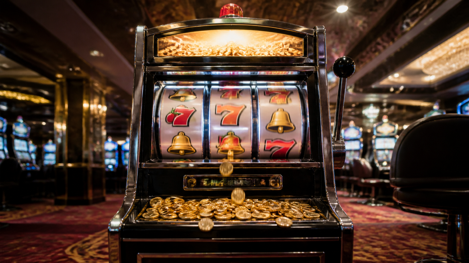 Máy quay game nổ hũ trong không gian casino